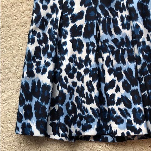 Diane Von Furstenberg blue leopard pleated skirt - Picture 2 of 6